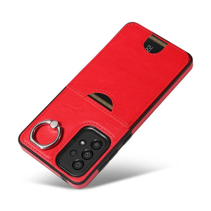 006 For Samsung Galaxy A33 5G Case PU+TPU Phone Cover with Card Holder Kickstand