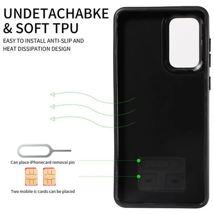 006 For Samsung Galaxy A33 5G Case PU+TPU Phone Cover with Card Holder Kickstand