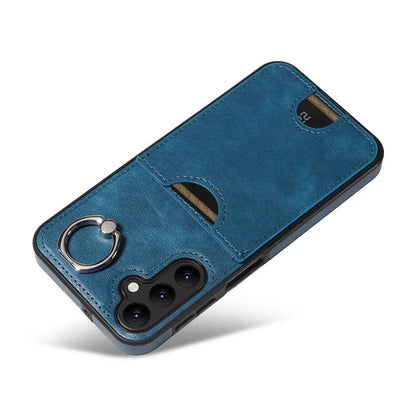 006 For Samsung Galaxy A24 4G (162.1 x 77.6 x 8.3mm)  /  A25 5G (Global) (161.0 x 76.5 x 8.3mm) Case with Card Bag Kickstand Back Cover