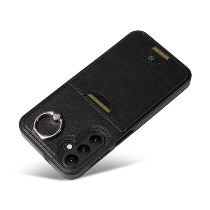 006 For Samsung Galaxy A24 4G (162.1 x 77.6 x 8.3mm)  /  A25 5G (Global) (161.0 x 76.5 x 8.3mm) Case with Card Bag Kickstand Back Cover