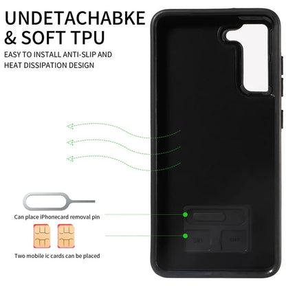 006 For Samsung Galaxy S21 FE 5G Case with Card Holder PU TPU Phone Back Cover
