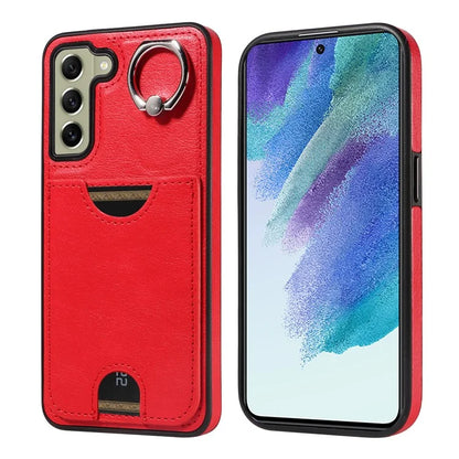 006 For Samsung Galaxy S21 FE 5G Case with Card Holder PU TPU Phone Back Cover