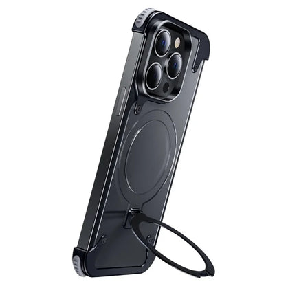 For iPhone 13 Pro Max Case Aluminium Alloy Frameless Kickstand Compatible with MagSafe