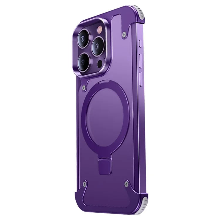 For iPhone 14 Pro Max Case Aluminium Alloy Airbag Shockproof Cover Compatible with MagSafe