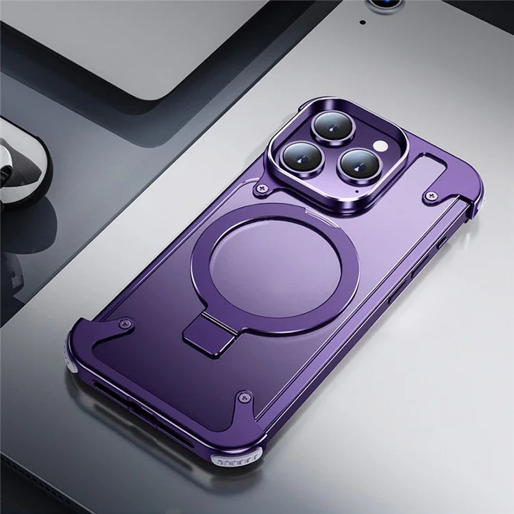 For iPhone 14 Pro Max Case Aluminium Alloy Airbag Shockproof Cover Compatible with MagSafe
