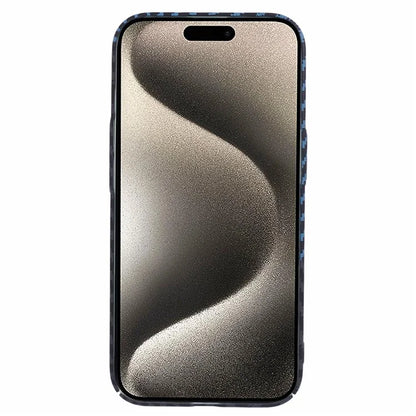 For iPhone 15 PC Phone Case Carbon Fiber Texture Protective Phone Cover