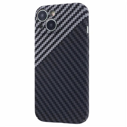 Hard PC Case for iPhone 13 Phone Cover Carbon Fiber Texture Splicing Color