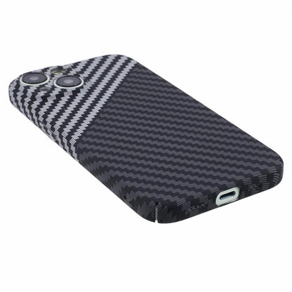 Hard PC Case for iPhone 13 Phone Cover Carbon Fiber Texture Splicing Color