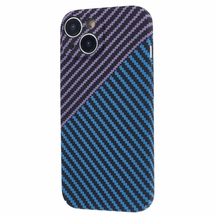 Hard PC Case for iPhone 13 Phone Cover Carbon Fiber Texture Splicing Color