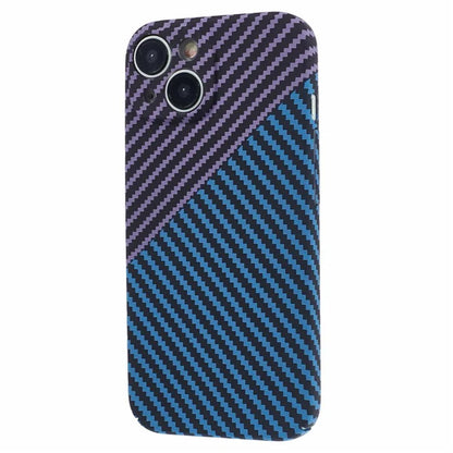Hard PC Case for iPhone 13 Phone Cover Carbon Fiber Texture Splicing Color