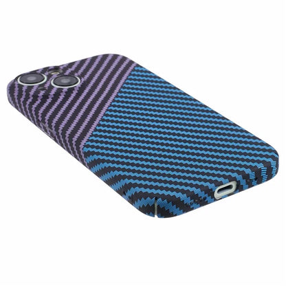 Hard PC Case for iPhone 13 Phone Cover Carbon Fiber Texture Splicing Color