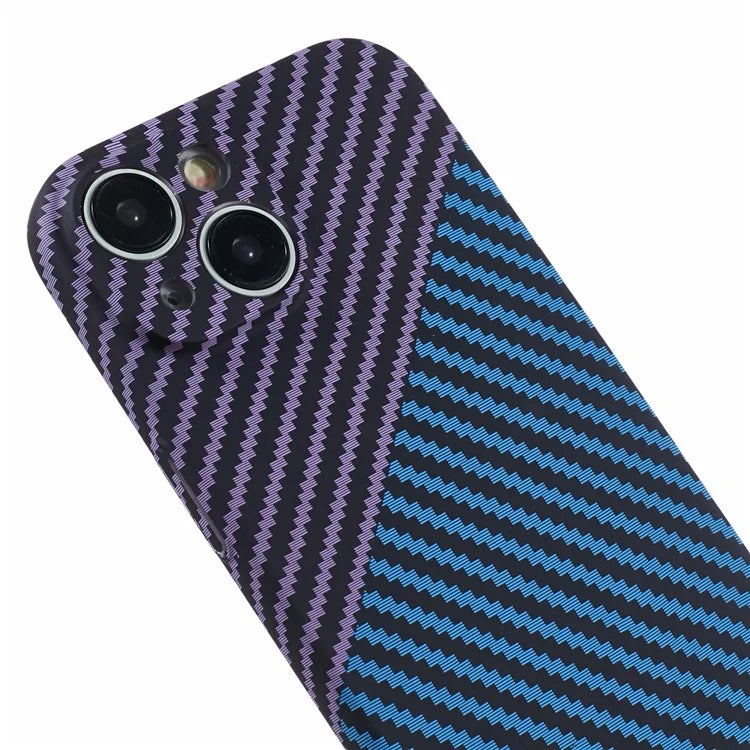 Hard PC Case for iPhone 13 Phone Cover Carbon Fiber Texture Splicing Color