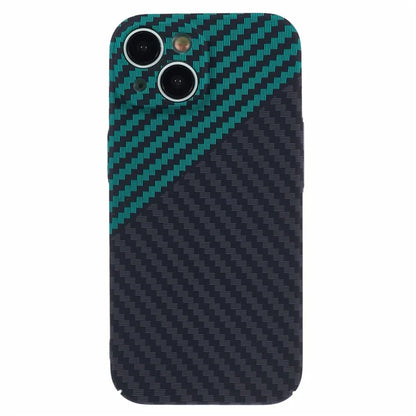 Hard PC Case for iPhone 13 Phone Cover Carbon Fiber Texture Splicing Color