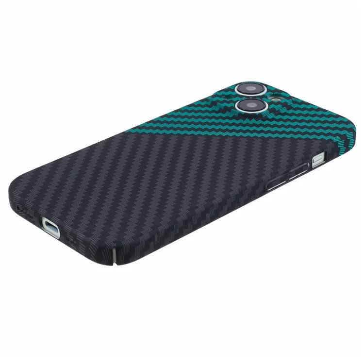 Hard PC Case for iPhone 13 Phone Cover Carbon Fiber Texture Splicing Color
