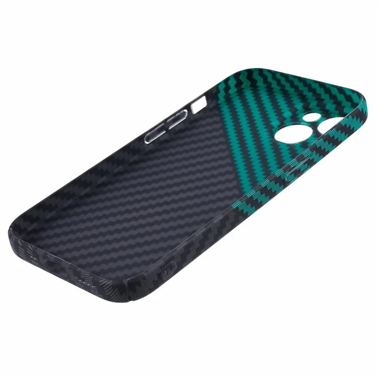 Hard PC Case for iPhone 13 Phone Cover Carbon Fiber Texture Splicing Color
