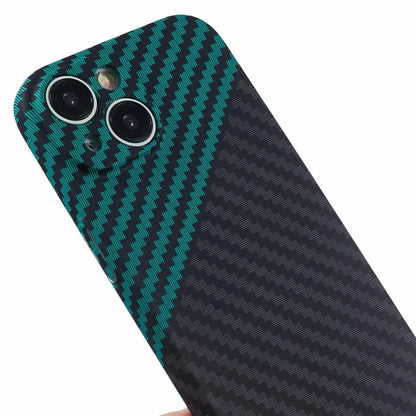 Hard PC Case for iPhone 13 Phone Cover Carbon Fiber Texture Splicing Color