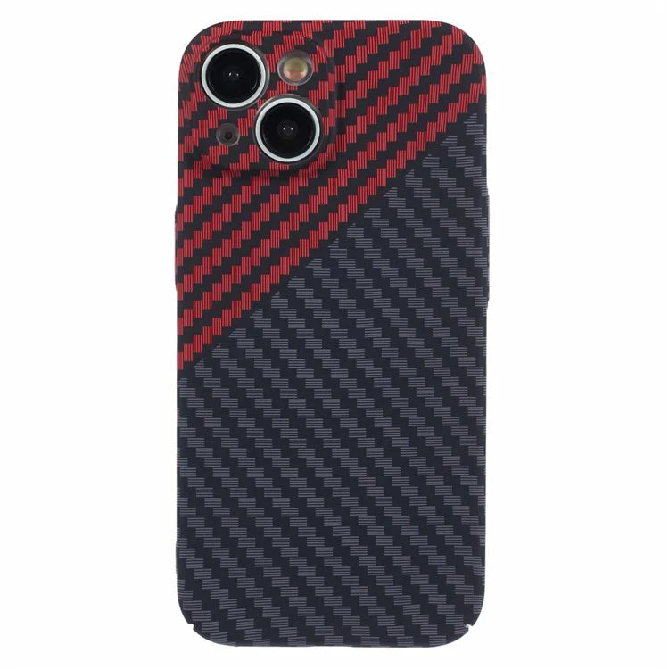 Hard PC Case for iPhone 13 Phone Cover Carbon Fiber Texture Splicing Color