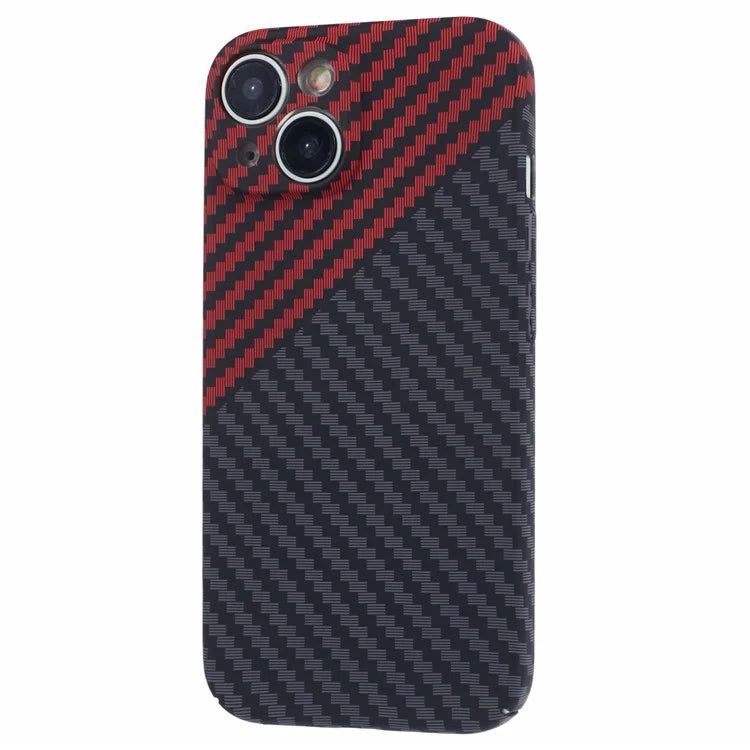 Hard PC Case for iPhone 13 Phone Cover Carbon Fiber Texture Splicing Color