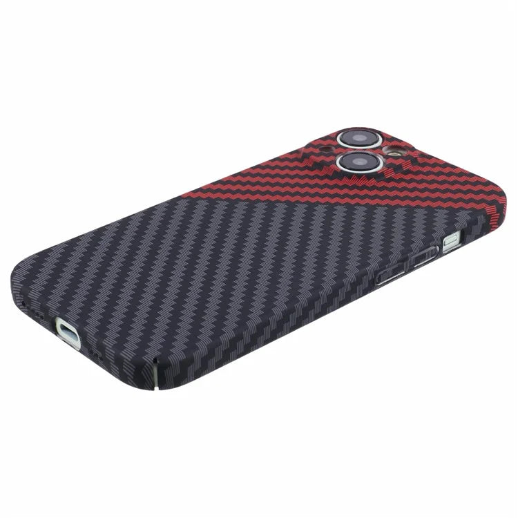 Hard PC Case for iPhone 13 Phone Cover Carbon Fiber Texture Splicing Color