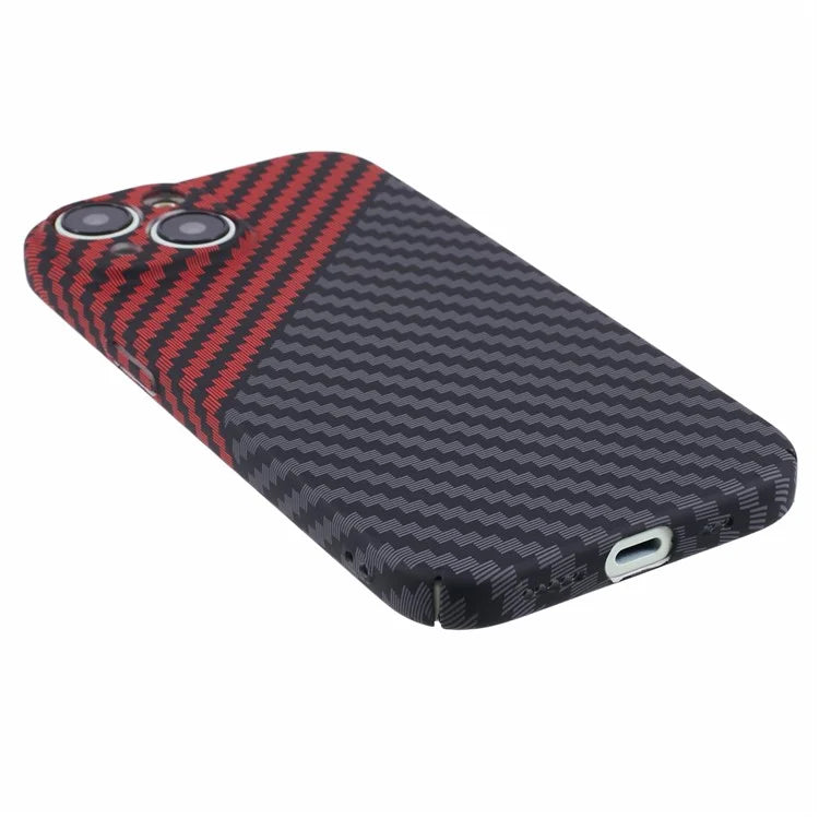 Hard PC Case for iPhone 13 Phone Cover Carbon Fiber Texture Splicing Color