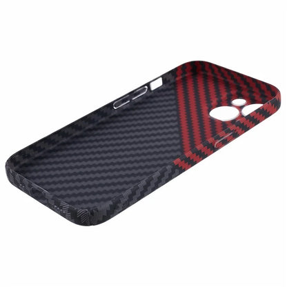 Hard PC Case for iPhone 13 Phone Cover Carbon Fiber Texture Splicing Color