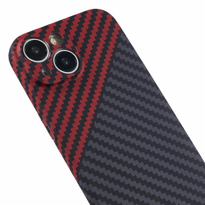 Hard PC Case for iPhone 13 Phone Cover Carbon Fiber Texture Splicing Color