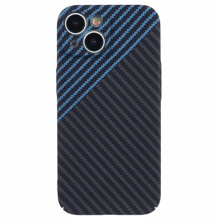 Hard PC Case for iPhone 13 Phone Cover Carbon Fiber Texture Splicing Color