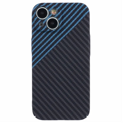 Hard PC Case for iPhone 13 Phone Cover Carbon Fiber Texture Splicing Color