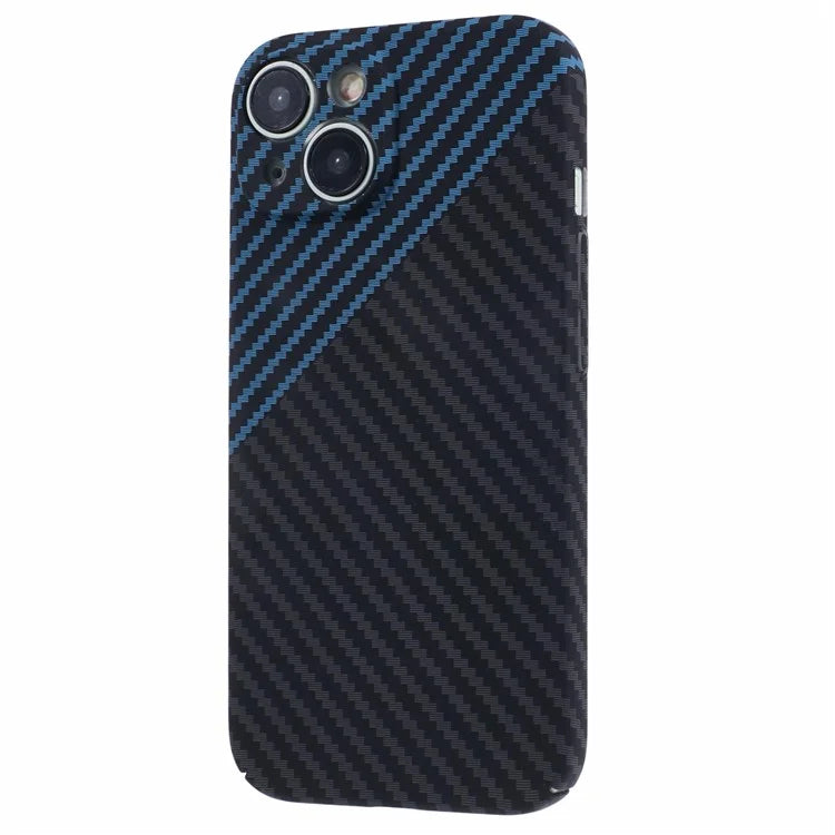 Hard PC Case for iPhone 13 Phone Cover Carbon Fiber Texture Splicing Color