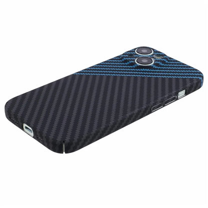 Hard PC Case for iPhone 13 Phone Cover Carbon Fiber Texture Splicing Color