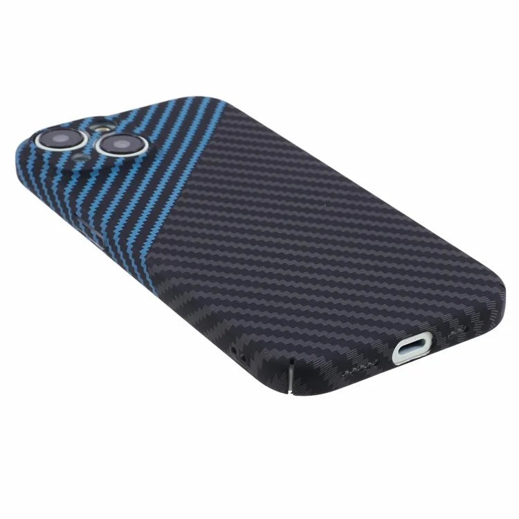 Hard PC Case for iPhone 13 Phone Cover Carbon Fiber Texture Splicing Color