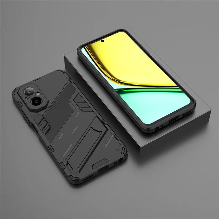 For Realme C67 4G Kickstand Case TPU+PC Protective Phone Cover