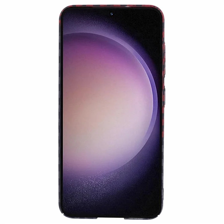 For Samsung Galaxy S24 Case Carbon Fiber Texture Splicing PC Phone Cover