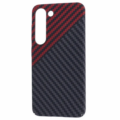 For Samsung Galaxy S24 Case Carbon Fiber Texture Splicing PC Phone Cover
