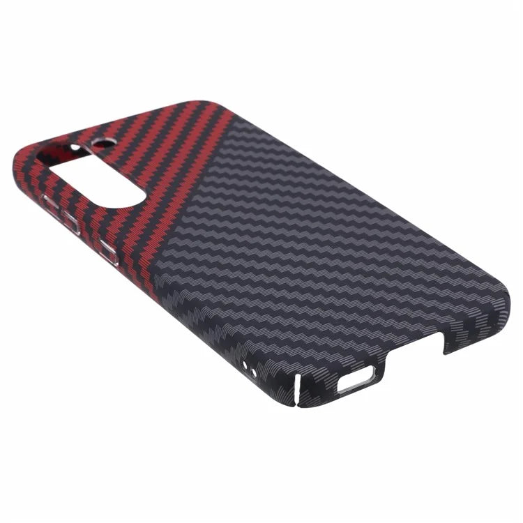 For Samsung Galaxy S24 Case Carbon Fiber Texture Splicing PC Phone Cover