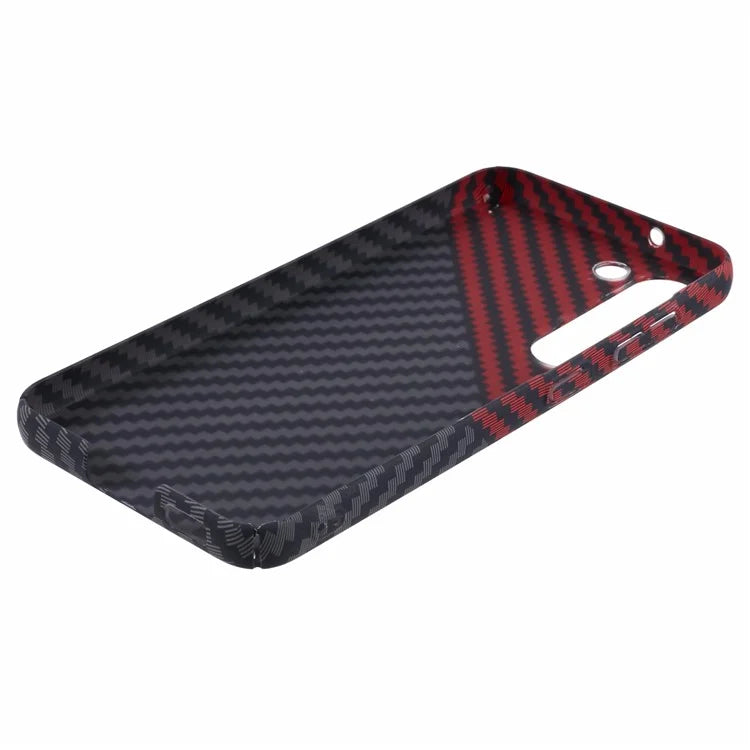 For Samsung Galaxy S24 Case Carbon Fiber Texture Splicing PC Phone Cover