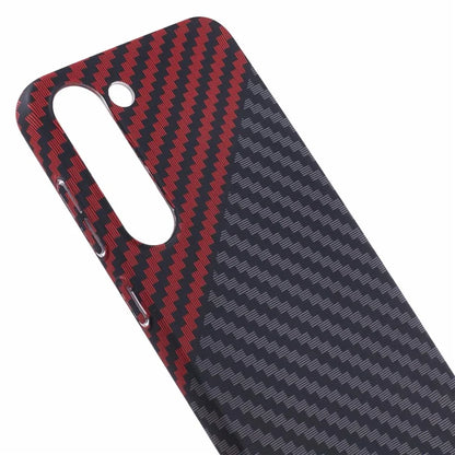 For Samsung Galaxy S24 Case Carbon Fiber Texture Splicing PC Phone Cover