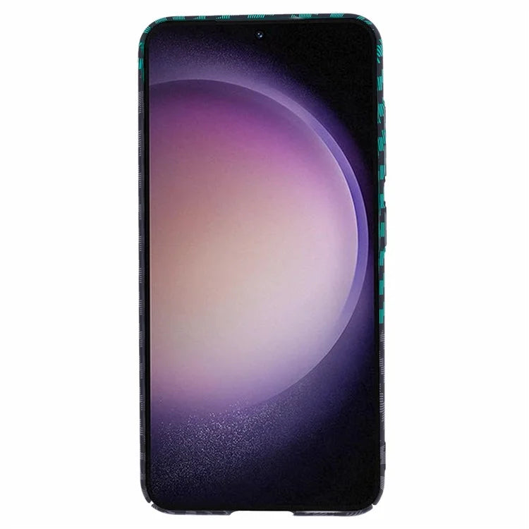 For Samsung Galaxy S24 Case Carbon Fiber Texture Splicing PC Phone Cover