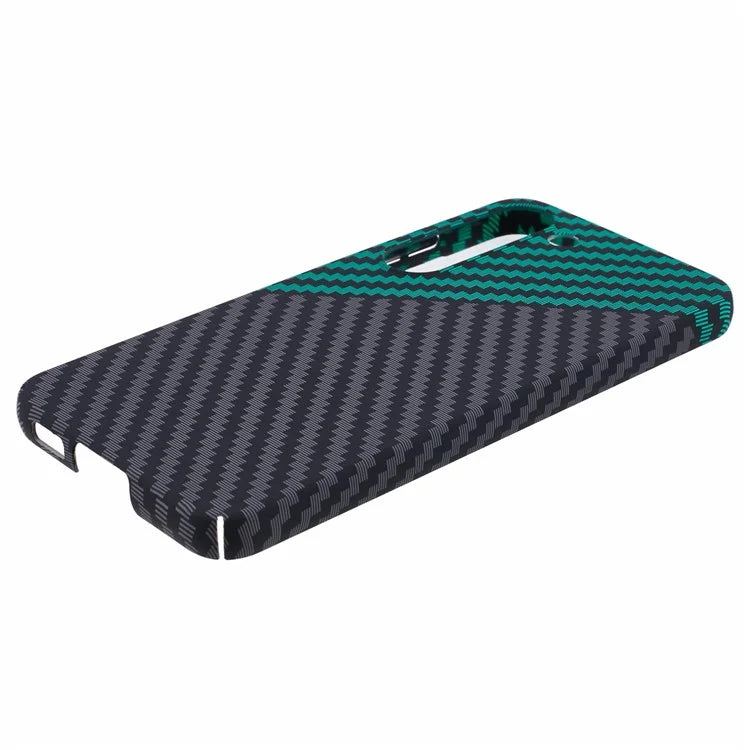 For Samsung Galaxy S24 Case Carbon Fiber Texture Splicing PC Phone Cover
