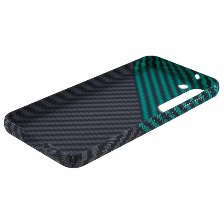 For Samsung Galaxy S24 Case Carbon Fiber Texture Splicing PC Phone Cover