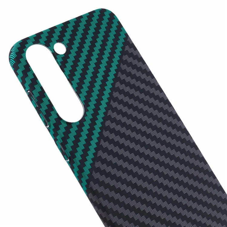 For Samsung Galaxy S24 Case Carbon Fiber Texture Splicing PC Phone Cover
