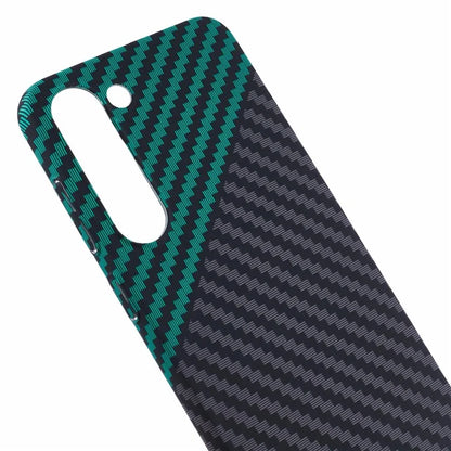 For Samsung Galaxy S24 Case Carbon Fiber Texture Splicing PC Phone Cover