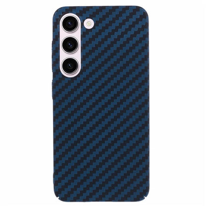 For Samsung Galaxy S24 Case Carbon Fiber Texture Splicing PC Phone Cover