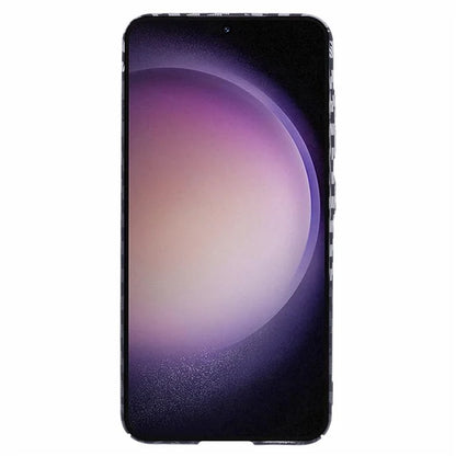 For Samsung Galaxy S24 Case Carbon Fiber Texture Splicing PC Phone Cover