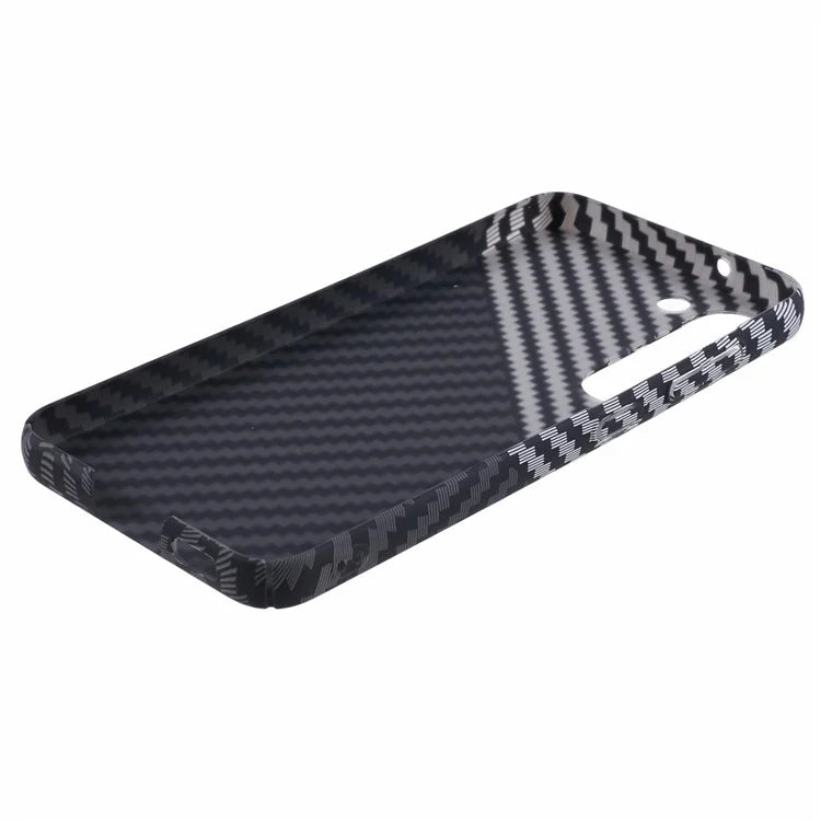 For Samsung Galaxy S24 Case Carbon Fiber Texture Splicing PC Phone Cover