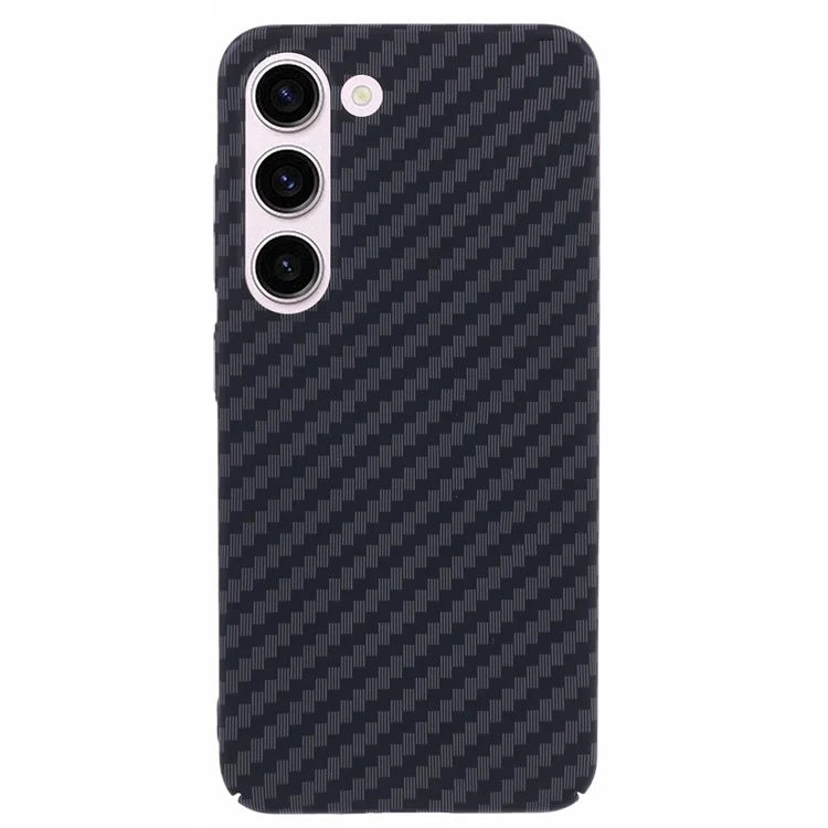 For Samsung Galaxy S24 Case Carbon Fiber Texture Splicing PC Phone Cover