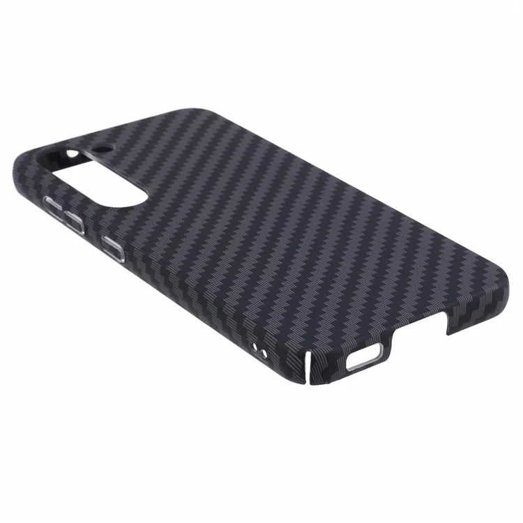 For Samsung Galaxy S24 Case Carbon Fiber Texture Splicing PC Phone Cover