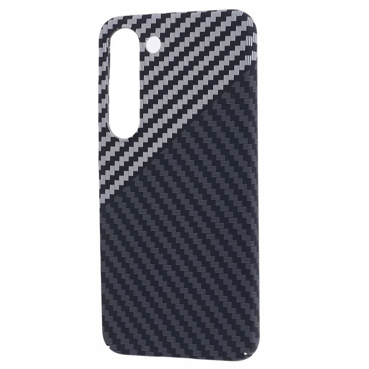 For Samsung Galaxy S24+ PC Case Carbon Fiber Texture Protective Phone Cover