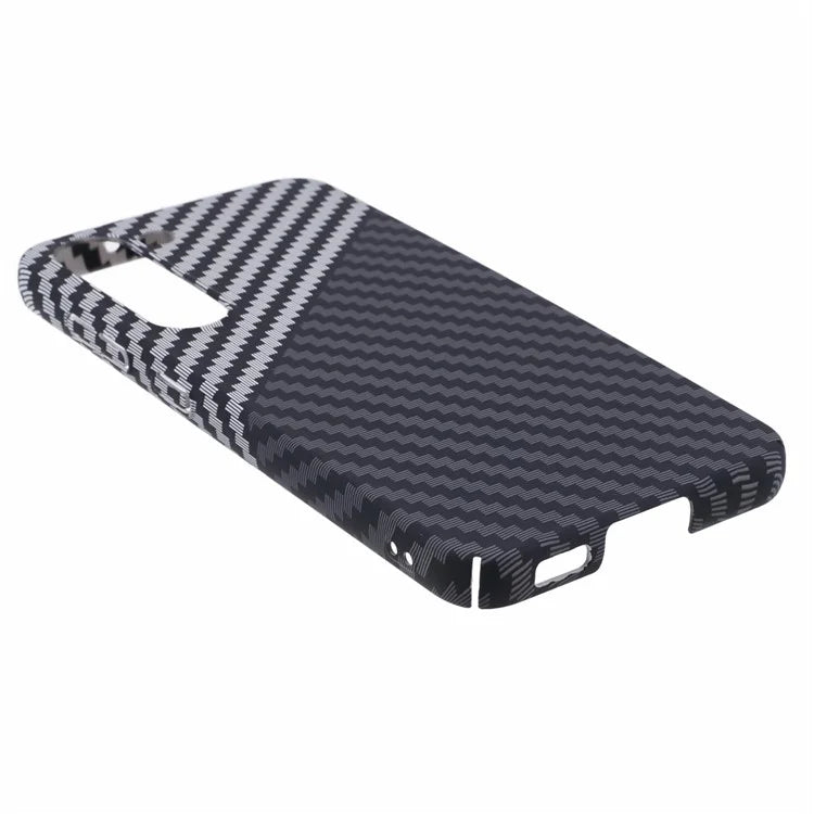 For Samsung Galaxy S24+ PC Case Carbon Fiber Texture Protective Phone Cover