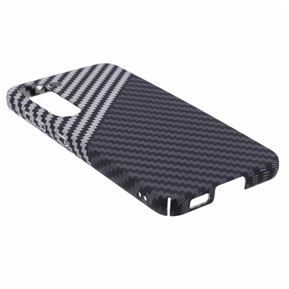 For Samsung Galaxy S24+ PC Case Carbon Fiber Texture Protective Phone Cover